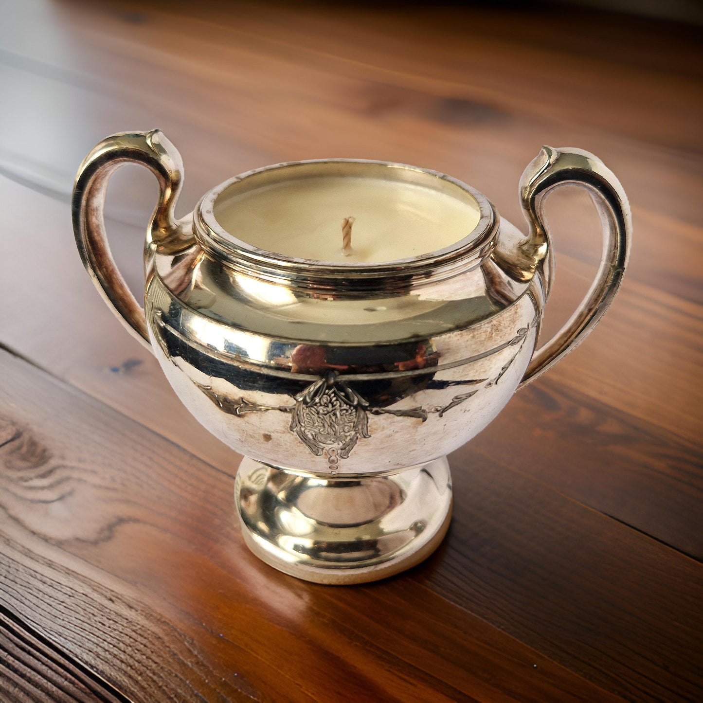 Repurposed Vintage Silver Sugar Bowl Candle – Vintage Bookshop-3